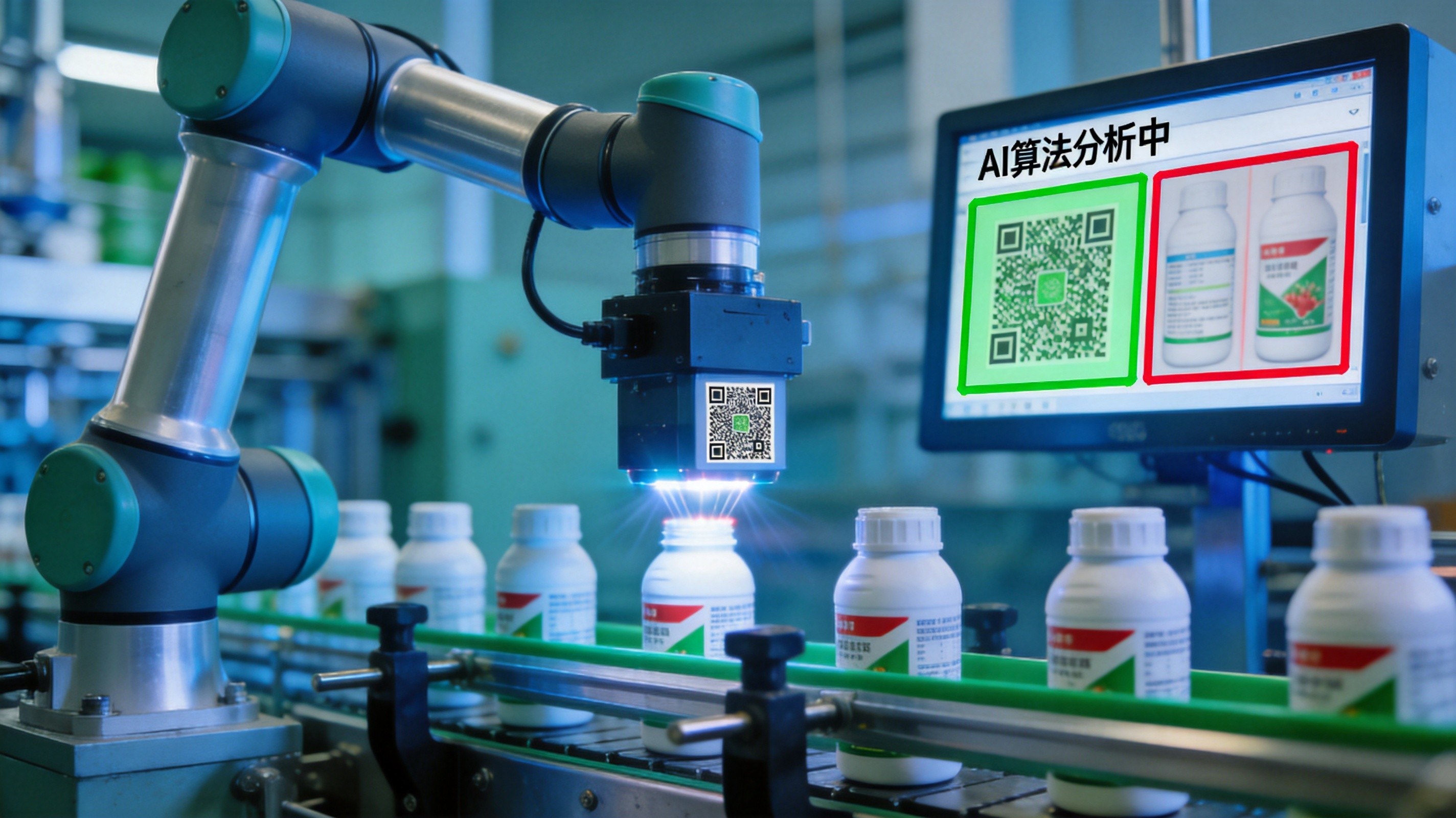 农药二维码视觉检测AI深度学习算法在农药包装产线上的赋码质量在线检测应用