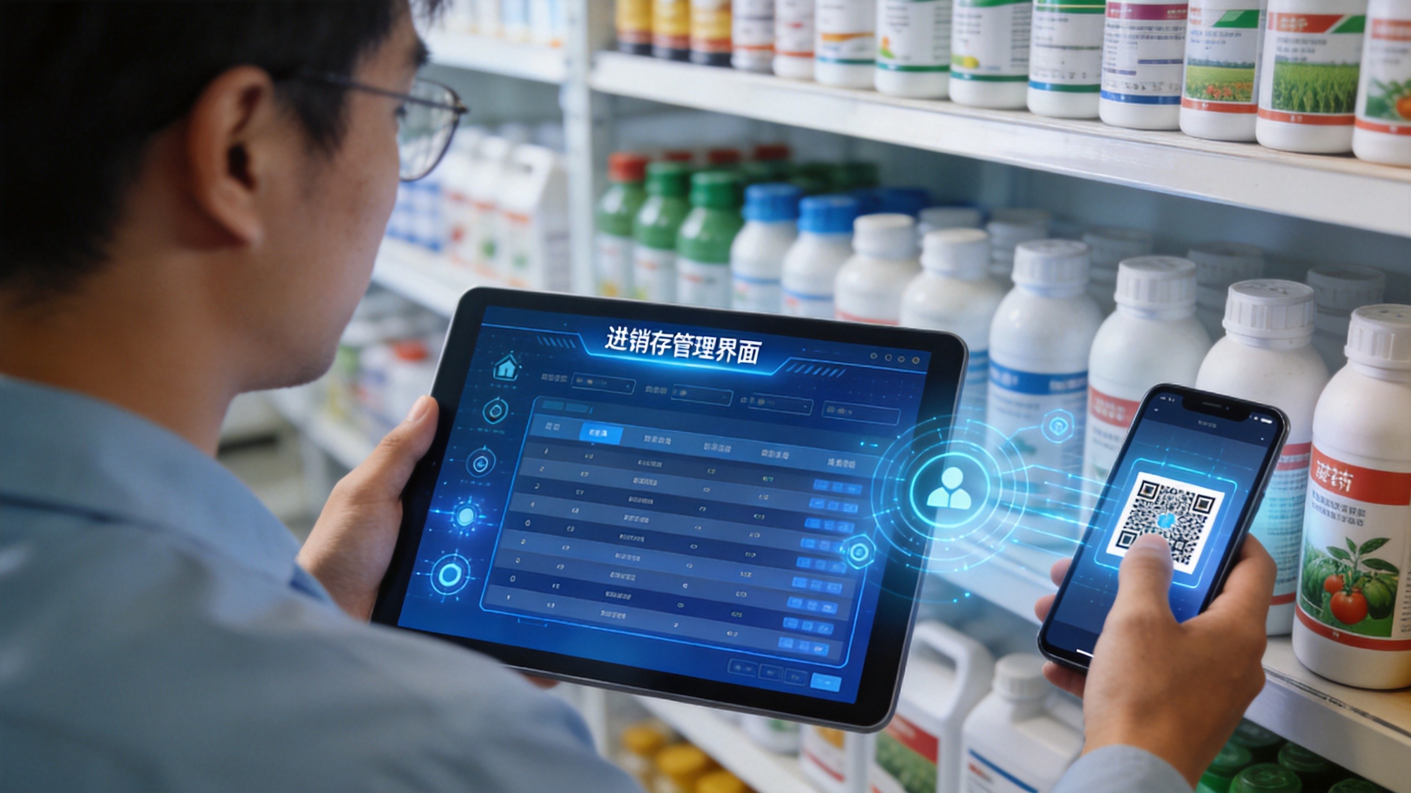 农药经营门店扫码追溯系统操作界面